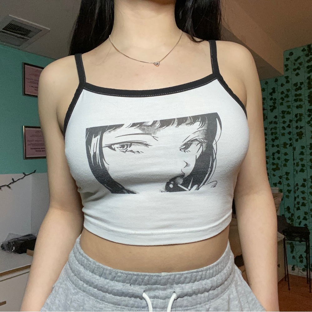 Popart Anime Lollipop Crop Tank